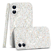 For iPhone 16 Plus Colorful Frosted Magsafe PC Hybrid TPU Phone Case(White)