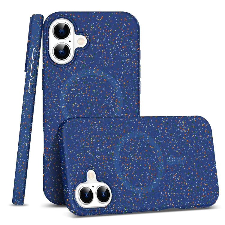 For iPhone 16 Colorful Frosted Magsafe PC Hybrid TPU Phone Case(Blue) - iPhone 16 Cases by PMC TechLife | Online Shopping South Africa | PMC TechLife | Buy Now Pay Later Mobicred