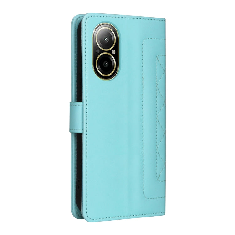 For Realme C67 4G Diamond Lattice Leather Flip Phone Case(Mint Green) - C67 Cases by PMC TechLife | Online Shopping South Africa | PMC TechLife | Buy Now Pay Later Mobicred