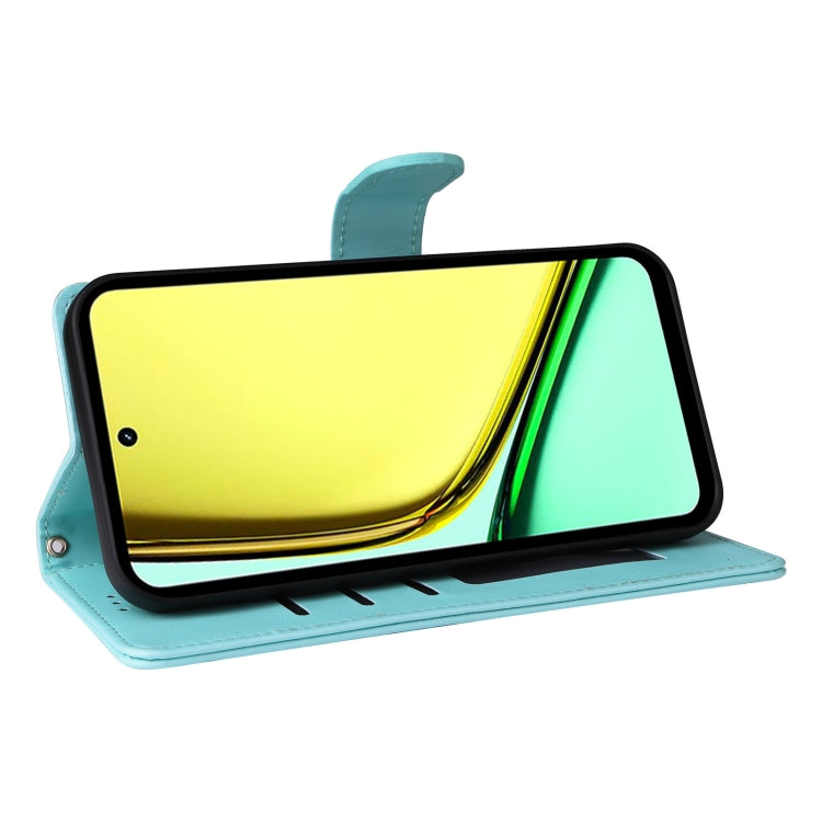 For Realme C67 4G Diamond Lattice Leather Flip Phone Case(Mint Green) - C67 Cases by PMC TechLife | Online Shopping South Africa | PMC TechLife | Buy Now Pay Later Mobicred