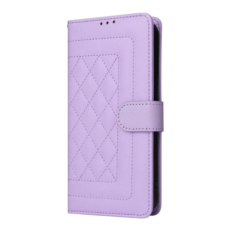 For Google Pixel 9 Diamond Lattice Leather Flip Phone Case(Light Purple)