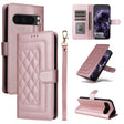 For Google Pixel 9 Diamond Lattice Leather Flip Phone Case(Rose Gold) - Google Cases by PMC TechLife | Online Shopping South Africa | PMC TechLife | Buy Now Pay Later Mobicred