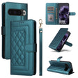 For Google Pixel 9 Diamond Lattice Leather Flip Phone Case(Green) - Google Cases by PMC TechLife | Online Shopping South Africa | PMC TechLife | Buy Now Pay Later Mobicred