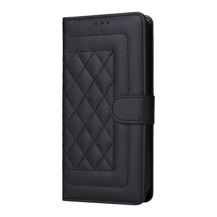 For Google Pixel 9 Pro Diamond Lattice Leather Flip Phone Case(Black) - Google Cases by PMC TechLife | Online Shopping South Africa | PMC TechLife | Buy Now Pay Later Mobicred
