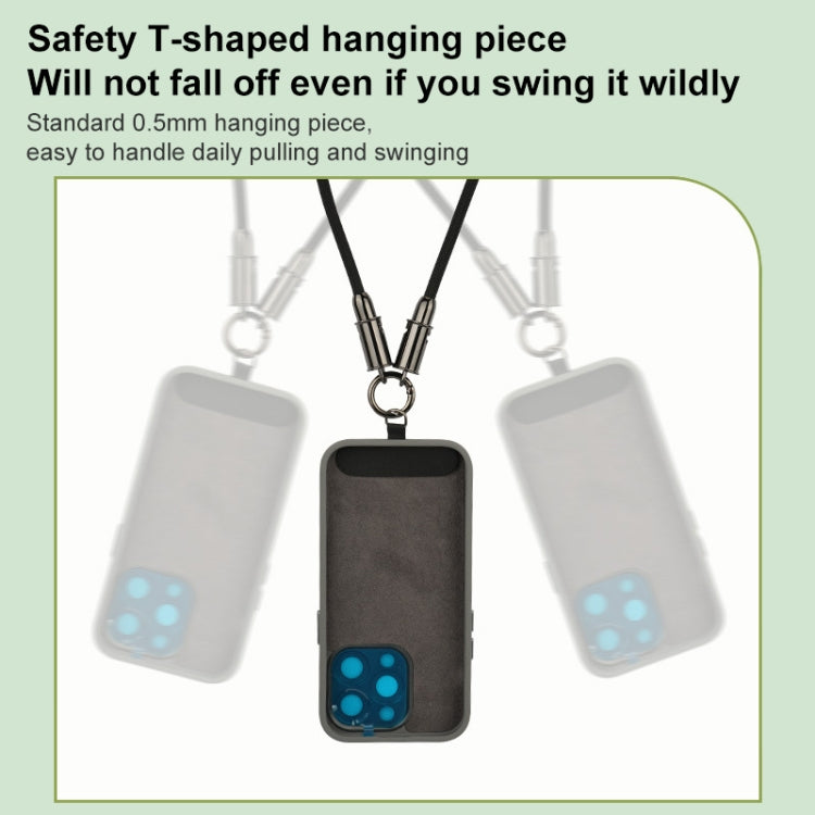 Type-C to Type-C Braid Data Cable Phone Anti-lost Crossbody Lanyard, Length: 1.2m(Khaki)