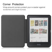 For KOBO Clara Colour 2024 / BW Painted Voltage Caster TPU Leather Smart Tablet Case(Lazy Cat)
