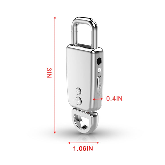 JNN S20 Zinc Alloy Keychain Voice Recorder, Memory:32GB(Black)