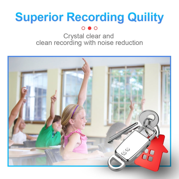 JNN S20 Zinc Alloy Keychain Voice Recorder, Memory:4GB(Black)