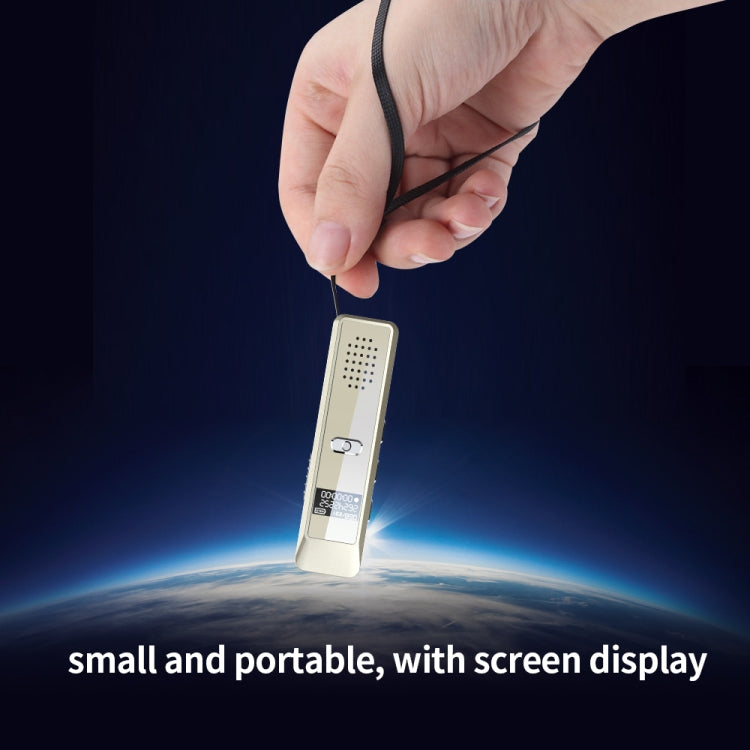 JNN Q7 Mini Portable Voice Recorder with OLED Screen, Memory:8GB(Gold) - free shipping - PMC TechLife - Order now!