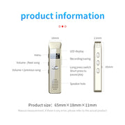JNN Q7 Mini Portable Voice Recorder with OLED Screen, Memory:8GB(Gold)