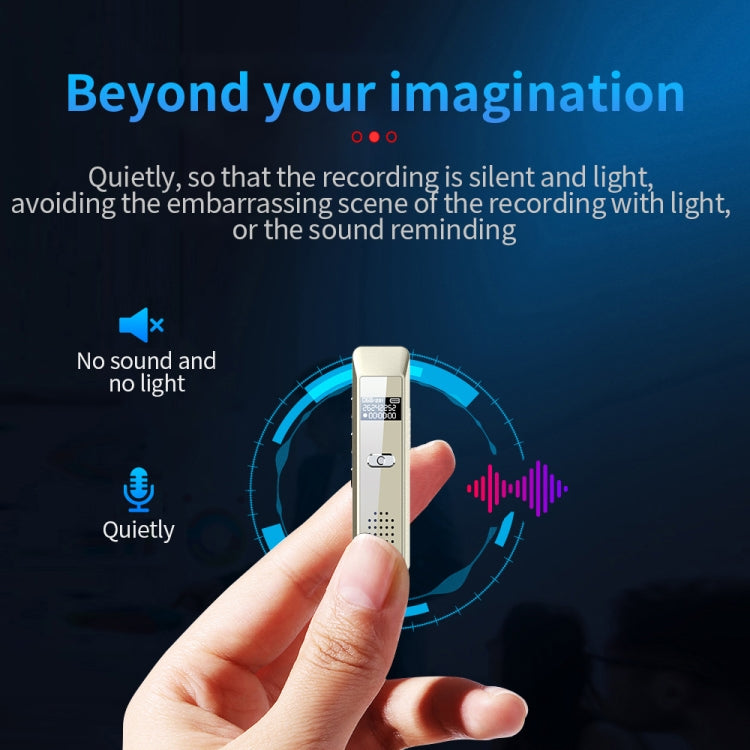 JNN Q7 Mini Portable Voice Recorder with OLED Screen, Memory:8GB(Gold) - free shipping - PMC TechLife - Order now!