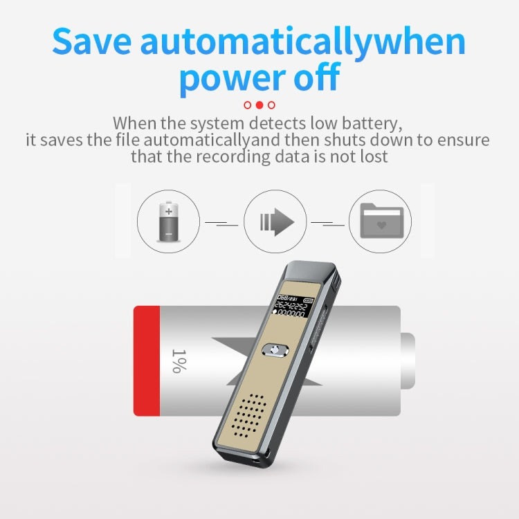 JNN Q7 Mini Portable Voice Recorder with OLED Screen, Memory:8GB(Grey+Gold) - Recording Pen by JNN | Online Shopping South Africa | PMC TechLife | Buy Now Pay Later Mobicred