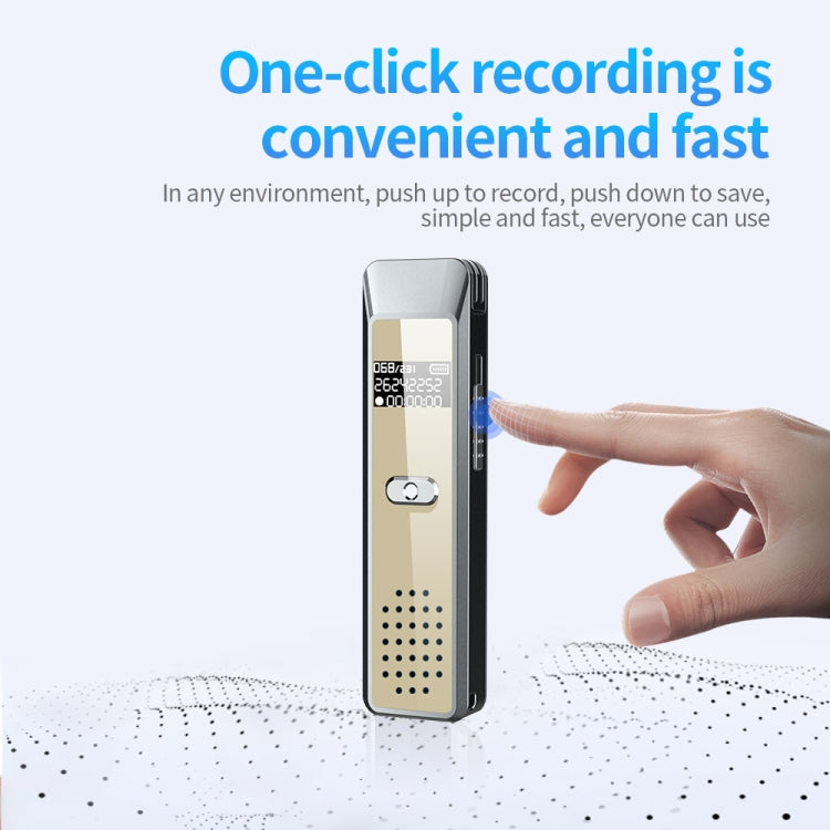 JNN Q7 Mini Portable Voice Recorder with OLED Screen, Memory:8GB(Grey+Gold) - Recording Pen by JNN | Online Shopping South Africa | PMC TechLife | Buy Now Pay Later Mobicred