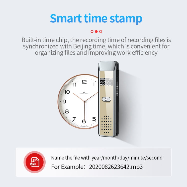 JNN Q7 Mini Portable Voice Recorder with OLED Screen, Memory:8GB(Grey+Gold) - Recording Pen by JNN | Online Shopping South Africa | PMC TechLife | Buy Now Pay Later Mobicred