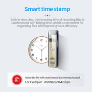 JNN Q7 Mini Portable Voice Recorder with OLED Screen, Memory:8GB(Grey+Gold)