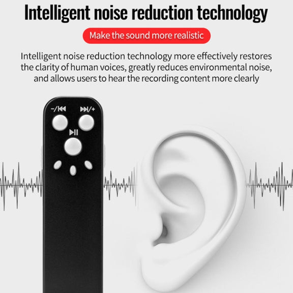 JNN J1 Mini Smart HD Noise Cancelling Voice Recorder, Memory:16GB(Black)