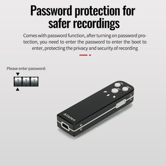 JNN J1 Mini Smart HD Noise Cancelling Voice Recorder, Memory:32GB(Black)