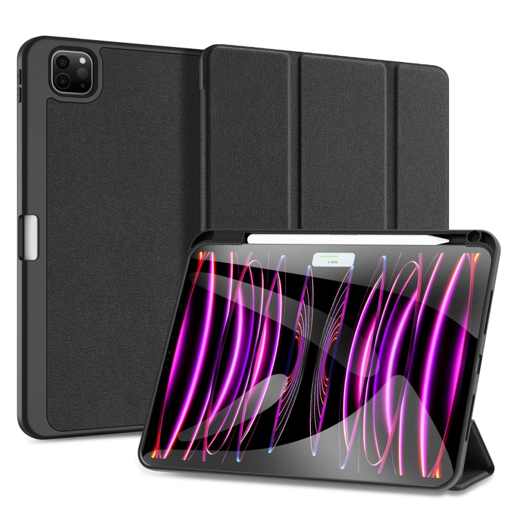 For iPad Pro 11 2024 DUX DUCIS Domo Series Cloth Texture Magnetic Leather Tablet Case(Black) - iPad Pro 11 2024 Cases by DUX DUCIS | Online Shopping South Africa | PMC TechLife | Buy Now Pay Later Mobicred