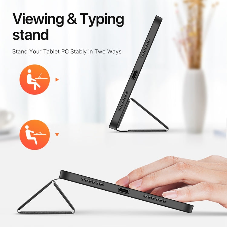 For iPad Pro 11 2024 DUX DUCIS Domo Series Cloth Texture Magnetic Leather Tablet Case(Black) - iPad Pro 11 2024 Cases by DUX DUCIS | Online Shopping South Africa | PMC TechLife | Buy Now Pay Later Mobicred