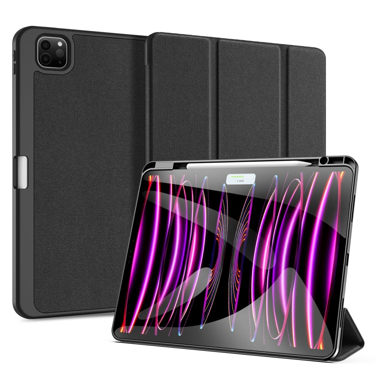 For iPad Pro 13 2024 DUX DUCIS Domo Series Cloth Texture Magnetic Leather Tablet Case(Black) - iPad Pro 13 2024 Cases by DUX DUCIS | Online Shopping South Africa | PMC TechLife | Buy Now Pay Later Mobicred