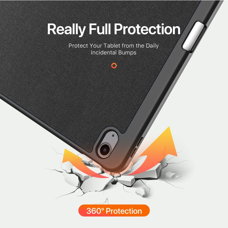 For iPad Air 13 2024 / 2025 DUX DUCIS Domo Series Cloth Texture Magnetic Leather Tablet Case(Black) - iPad Air 13 2025 / 2024 Cases by DUX DUCIS | Online Shopping South Africa | PMC TechLife | Buy Now Pay Later Mobicred