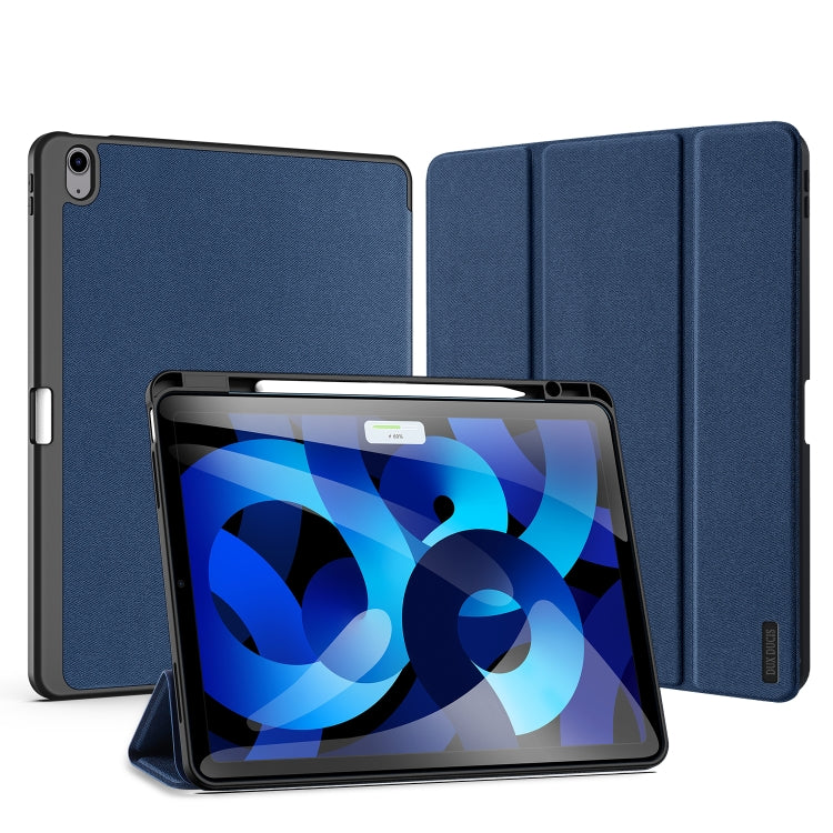 For iPad Air 13 2024 / 2025 DUX DUCIS Domo Series Cloth Texture Magnetic Leather Tablet Case(Blue) - free shipping - PMC TechLife - Order now!