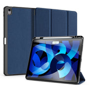 For iPad Air 13 2024 / 2025 DUX DUCIS Domo Series Cloth Texture Magnetic Leather Tablet Case(Blue)