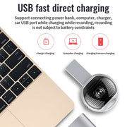 JNN S13 Zinc Alloy U-disk Voice Recorder, Memory:16GB(Silver)