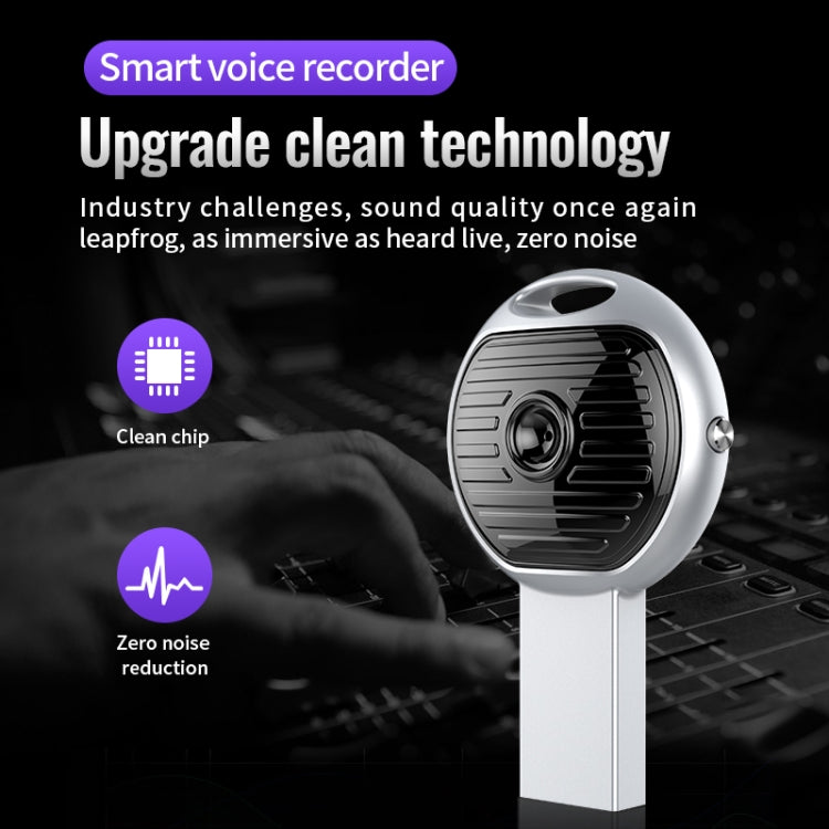 JNN S13 Zinc Alloy U-disk Voice Recorder, Memory:16GB(Silver)