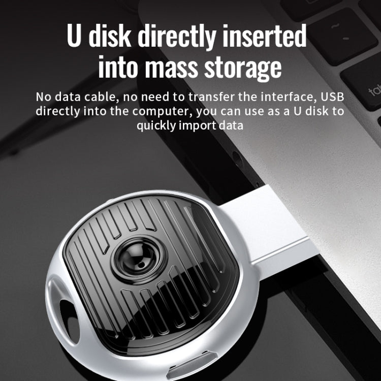 JNN S13 Zinc Alloy U-disk Voice Recorder, Memory:32GB(Silver)