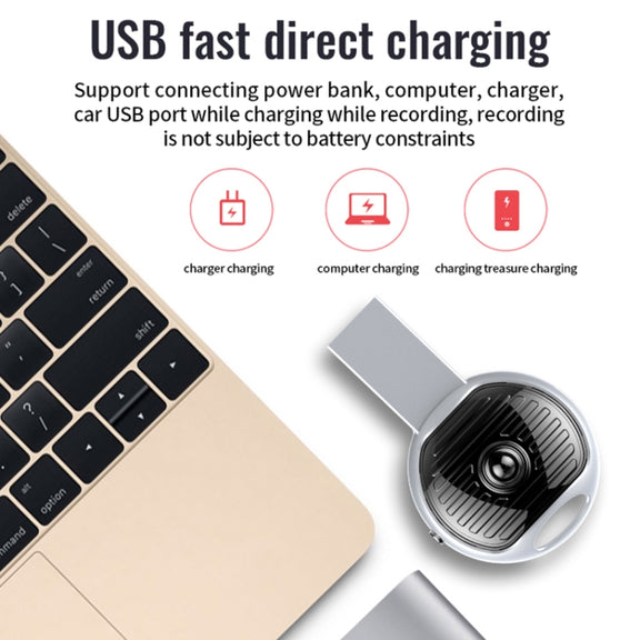 JNN S13 Zinc Alloy U-disk Voice Recorder, Memory:32GB(Silver)