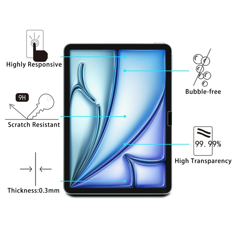 For iPad Air 11 2025 / 2024 2pcs 0.26mm 9H 2.5D Explosion-proof Tempered Glass Film - iPad Air 11 2025 / 2024 Tempered Glass by PMC TechLife | Online Shopping South Africa | PMC TechLife | Buy Now Pay Later Mobicred