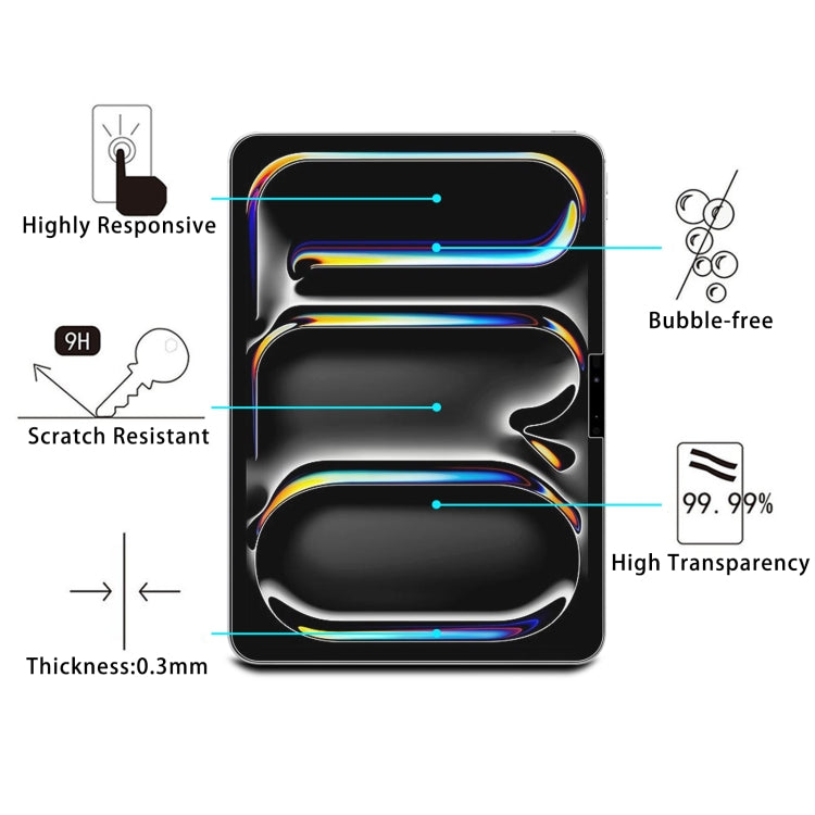 For iPad Pro 11 2024 2pcs 0.26mm 9H 2.5D Explosion-proof Tempered Glass Film - iPad Pro 11 2024 Tempered Glass by PMC TechLife | Online Shopping South Africa | PMC TechLife | Buy Now Pay Later Mobicred