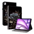 For iPad Air 13 2024 Crystal Texture Painted Leather Smart Tablet Case(Black Rose) - iPad Air 13 2024 Cases by PMC TechLife | Online Shopping South Africa | PMC TechLife | Buy Now Pay Later Mobicred