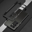 For Samsung Galaxy S24 Ultra 5G Aurora Series Lens Protector + Metal Frame Phone Case(Black Silver) - Galaxy S24 Ultra 5G Cases by PMC Jewellery | Online Shopping South Africa | PMC Jewellery | Buy Now Pay Later Mobicred
