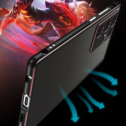 For Samsung Galaxy S24 Ultra 5G Aurora Series Lens Protector + Metal Frame Phone Case(Purple Silver)