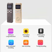 JNN X26 Mini Portable Voice Recorder with OLED Screen, Memory:16GB(Gold)