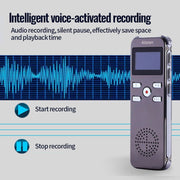 JNN X26 Mini Portable Voice Recorder with OLED Screen, Memory:16GB(Gold)