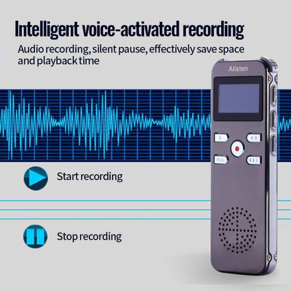 JNN X26 Mini Portable Voice Recorder with OLED Screen, Memory:16GB(Gold)