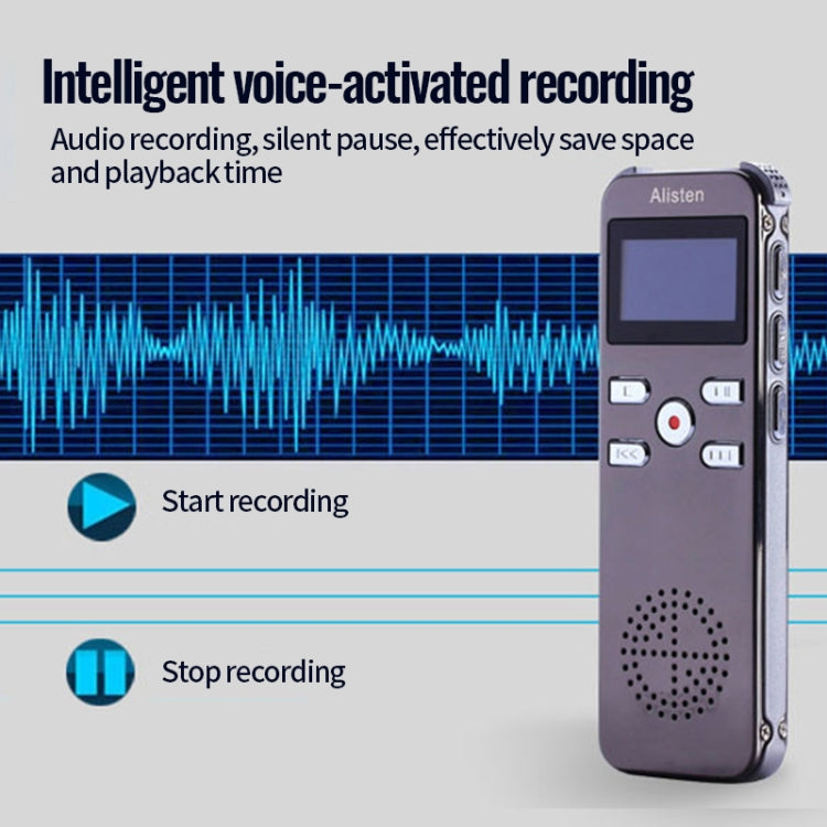 JNN X26 Mini Portable Voice Recorder with OLED Screen, Memory:16GB(Gold)