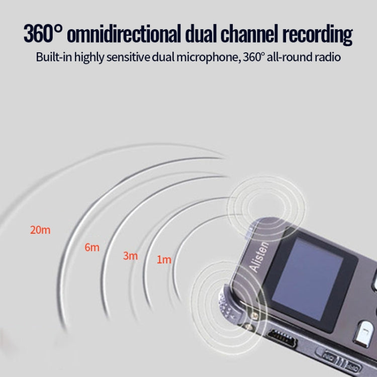 JNN X26 Mini Portable Voice Recorder with OLED Screen, Memory:16GB(Gold)
