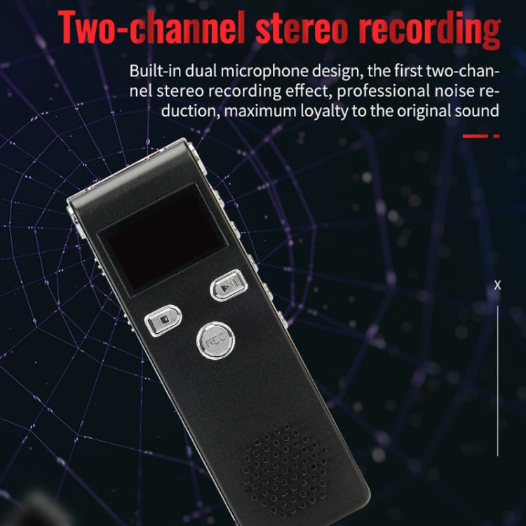 JNN X18 Mini Smart HD Noise Cancelling Voice Recorder, Memory:16GB(Black)