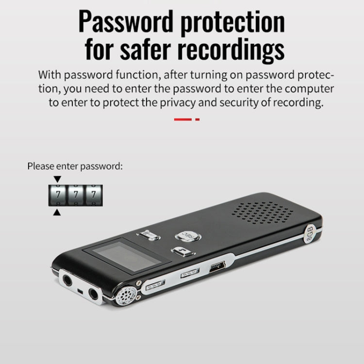 JNN X18 Mini Smart HD Noise Cancelling Voice Recorder, Memory:16GB(Black)