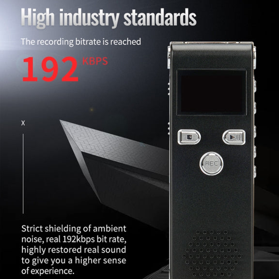 JNN X18 Mini Smart HD Noise Cancelling Voice Recorder, Memory:32GB(Black)