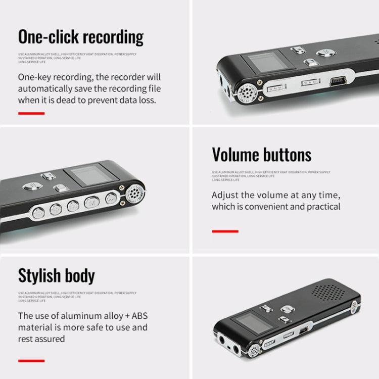 JNN X18 Mini Smart HD Noise Cancelling Voice Recorder, Memory:32GB(Black)