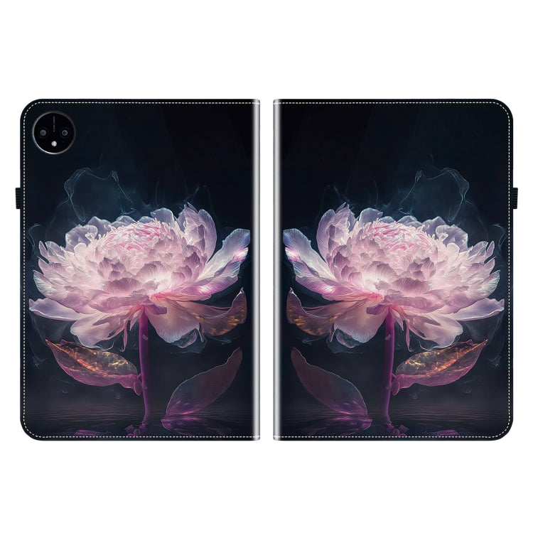 For Huawei MatePad Pro 11 2022 Crystal Texture Painted Leather Smart Tablet Case(Purple Peony)