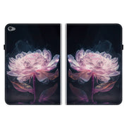 For Huawei MediaPad M5 Lite 10 / C5 10.1 Crystal Texture Painted Leather Smart Tablet Case(Purple Peony)