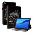 For Huawei MediaPad M5 Lite 10 / C5 10.1 Crystal Texture Painted Leather Smart Tablet Case(Black Rose) - free shipping - PMC TechLife - Order now!