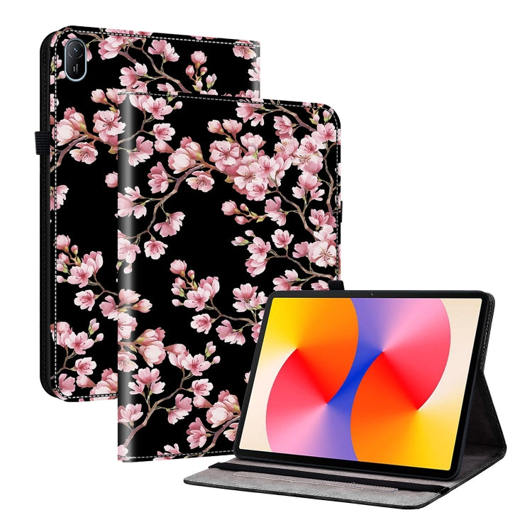 For Huawei MatePad SE 11 2024 Crystal Texture Painted Leather Smart Tablet Case(Plum Bossom) - Huawei by PMC Jewellery | Online Shopping South Africa | PMC Jewellery | Buy Now Pay Later Mobicred