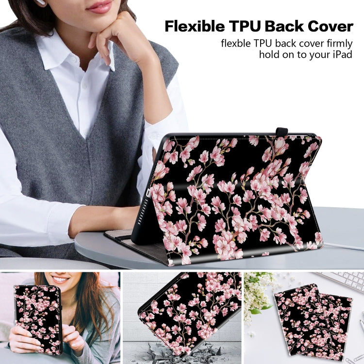 For Huawei MatePad SE 11 2024 Crystal Texture Painted Leather Smart Tablet Case(Plum Bossom)
